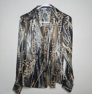 Women's Cache Silk Top Sz Large